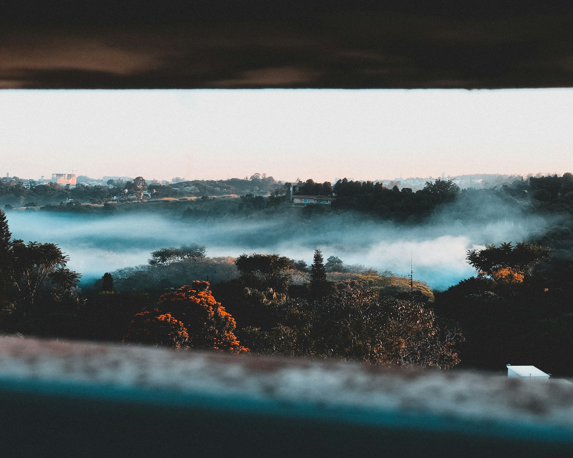 Paisaje de la comarca al amanecer